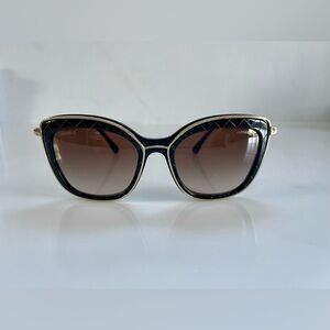 CHANEL Black and Gold Sunglasses